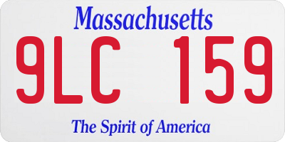 MA license plate 9LC159