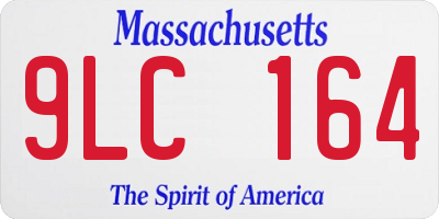 MA license plate 9LC164