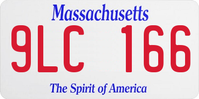 MA license plate 9LC166
