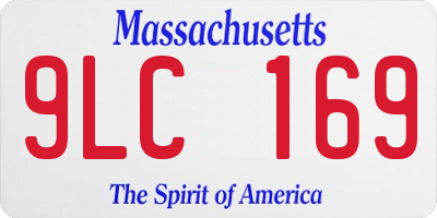 MA license plate 9LC169