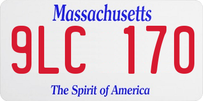 MA license plate 9LC170