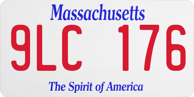 MA license plate 9LC176
