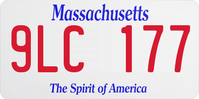 MA license plate 9LC177