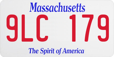 MA license plate 9LC179