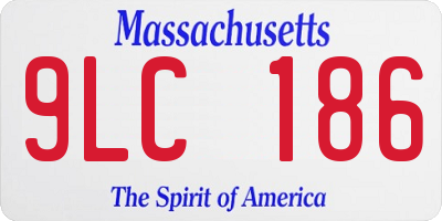 MA license plate 9LC186