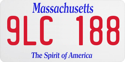 MA license plate 9LC188