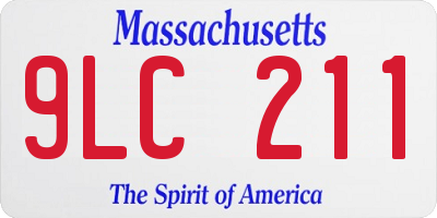 MA license plate 9LC211