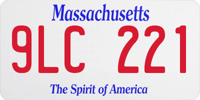 MA license plate 9LC221