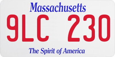 MA license plate 9LC230