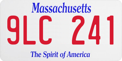 MA license plate 9LC241