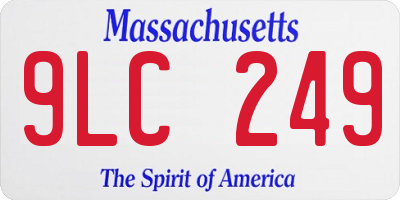MA license plate 9LC249