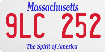 MA license plate 9LC252