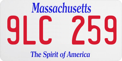 MA license plate 9LC259
