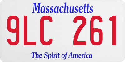 MA license plate 9LC261