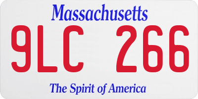 MA license plate 9LC266