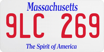 MA license plate 9LC269