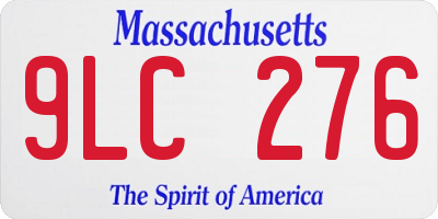 MA license plate 9LC276