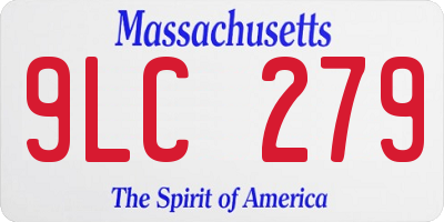 MA license plate 9LC279