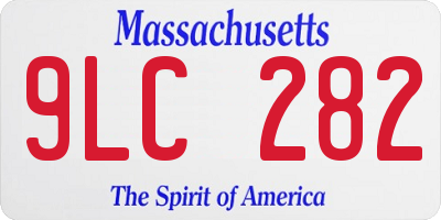 MA license plate 9LC282
