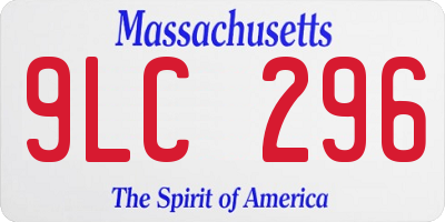 MA license plate 9LC296