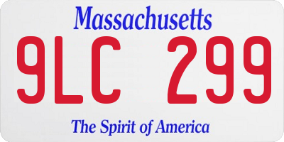 MA license plate 9LC299