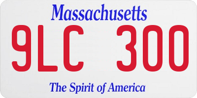 MA license plate 9LC300