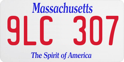 MA license plate 9LC307