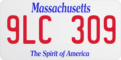 MA license plate 9LC309