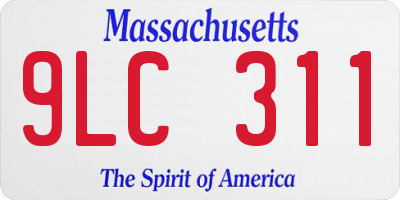 MA license plate 9LC311