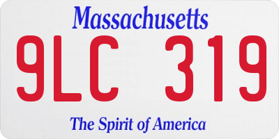 MA license plate 9LC319