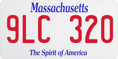 MA license plate 9LC320