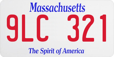 MA license plate 9LC321