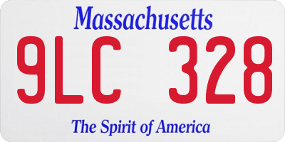 MA license plate 9LC328