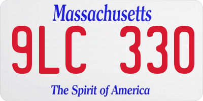 MA license plate 9LC330