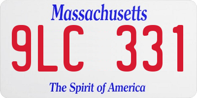MA license plate 9LC331