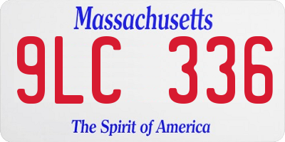 MA license plate 9LC336