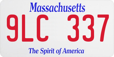 MA license plate 9LC337