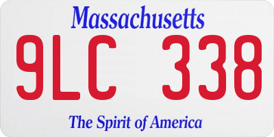 MA license plate 9LC338