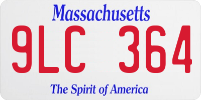 MA license plate 9LC364