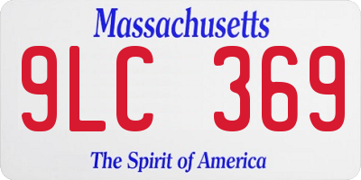 MA license plate 9LC369