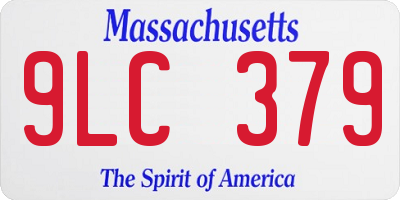 MA license plate 9LC379