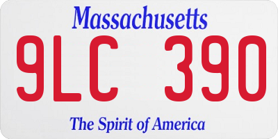 MA license plate 9LC390