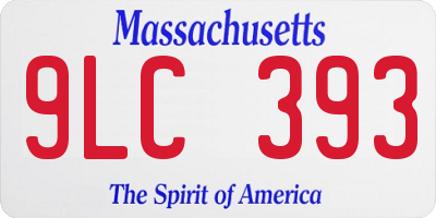 MA license plate 9LC393