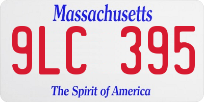MA license plate 9LC395