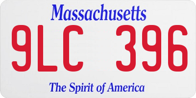 MA license plate 9LC396