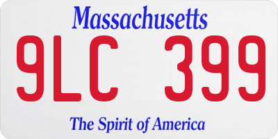 MA license plate 9LC399