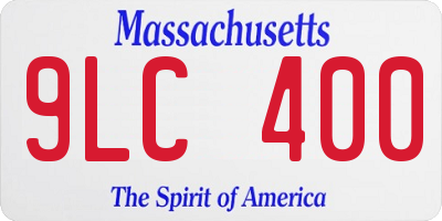 MA license plate 9LC400