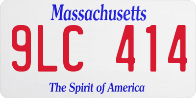 MA license plate 9LC414