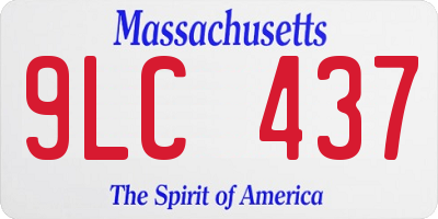 MA license plate 9LC437