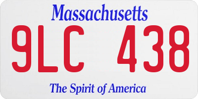 MA license plate 9LC438